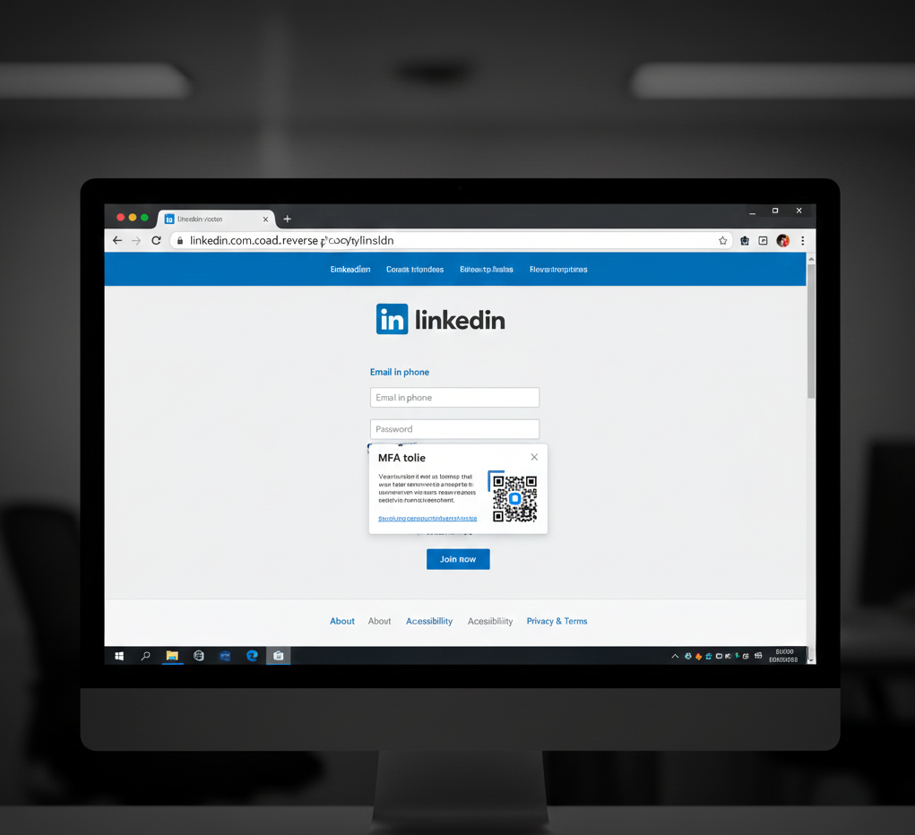Page de connexion légitime clonée avec un proxy inverse pour la collecte de crédentiels et de sessions MFA.